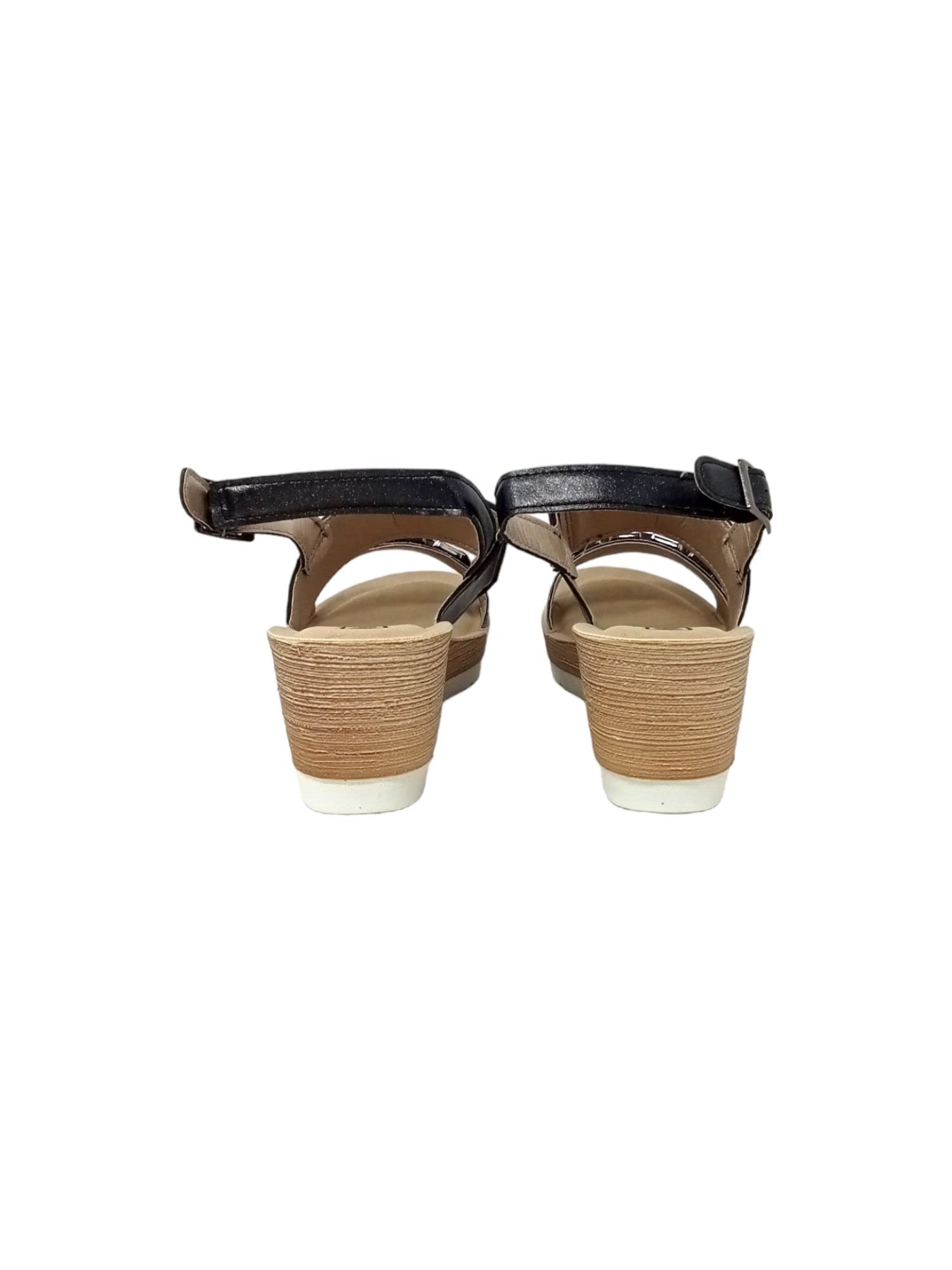 inblu Sandalias de Mujer con Cuña Y Correa Ajustable