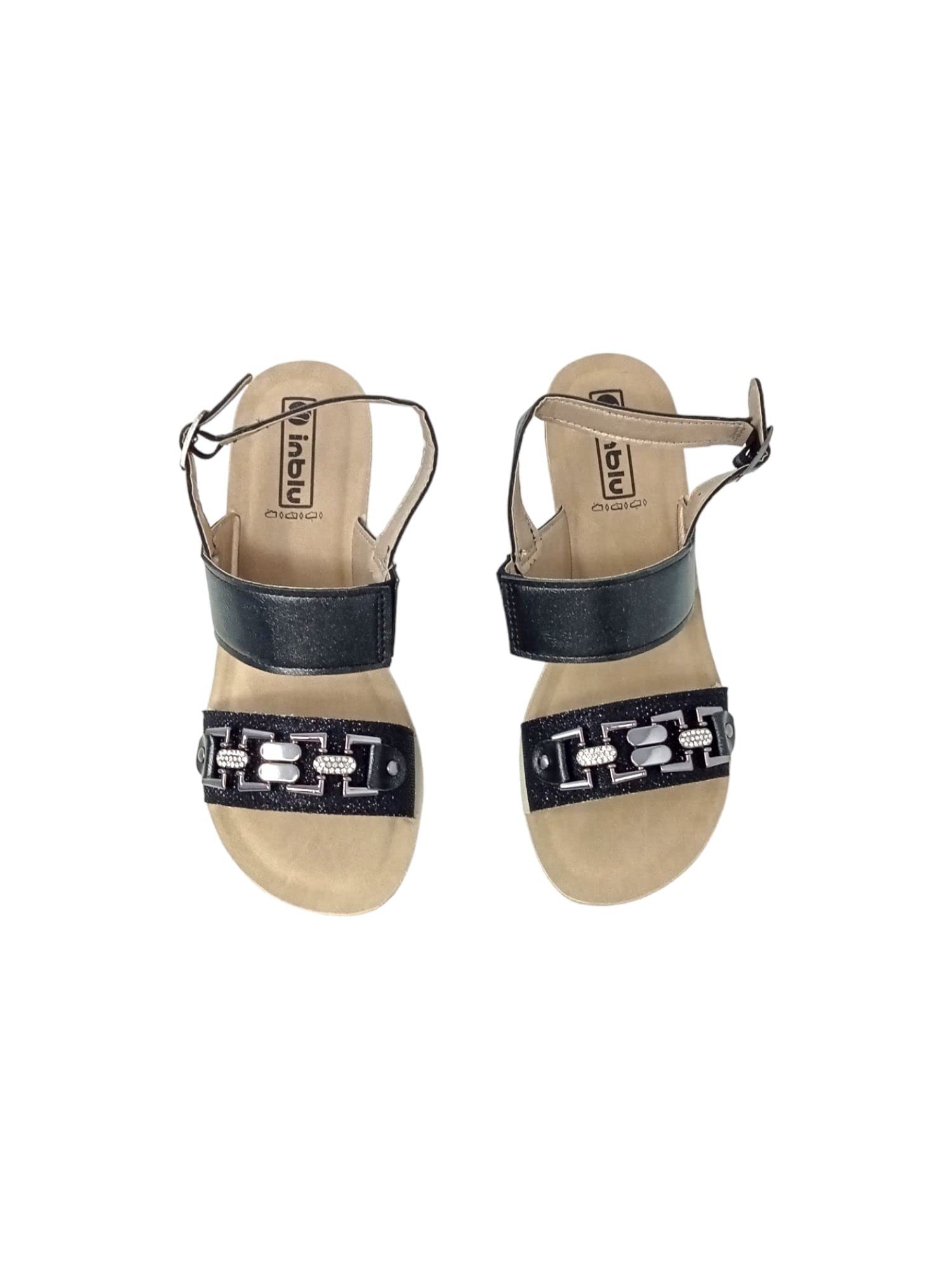 inblu Sandalias de Mujer con Cuña Y Correa Ajustable