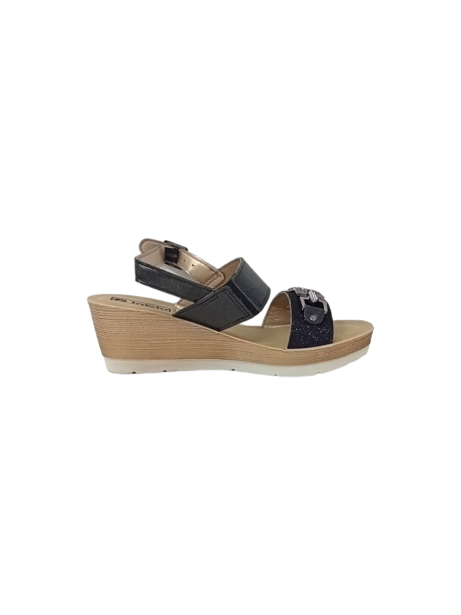 inblu Sandalias de Mujer con Cuña Y Correa Ajustable