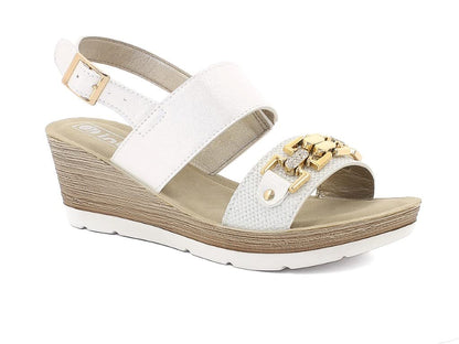 inblu Sandalias de Mujer con Cuña Y Correa Ajustable