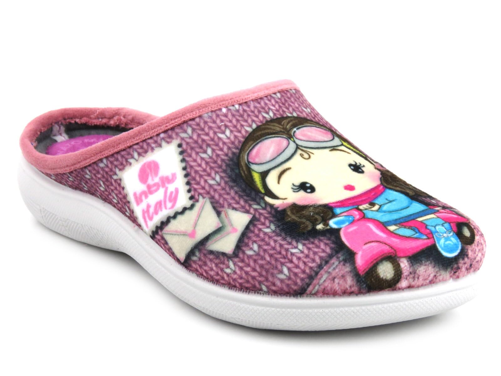 inblu Viaje, Zapatillas de Mujer con muñeca, Plantilla Acolchada, 35/63, Pantuflas, Rosa, 36 EU