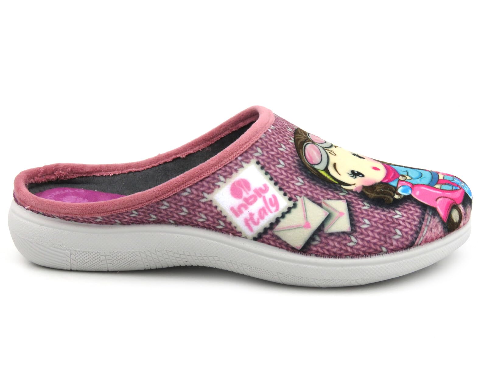 inblu Viaje, Zapatillas de Mujer con muñeca, Plantilla Acolchada, 35/63, Pantuflas, Rosa, 36 EU