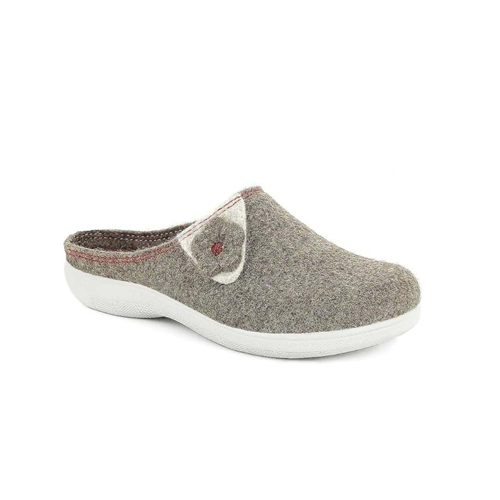 inblu Zapatillas Ecofriends de Fieltro con Flor, Suela de Materiales de Recuperación, 35/41, Pantuflas Mujer