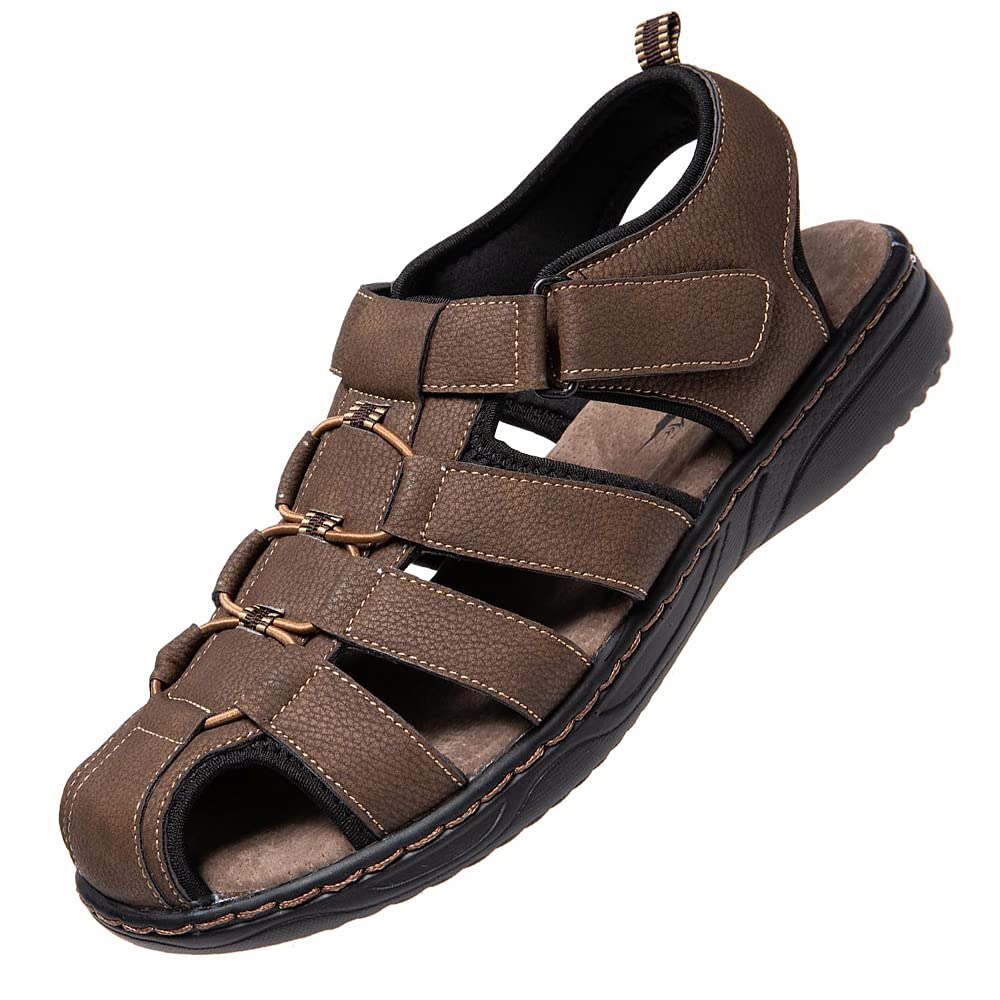 JOMIX Athletische Sandalen Herren Klettverschluss Sommer Rutschfest Flach Wandersandalen Outdoor Strand Reisen Trekking Wander