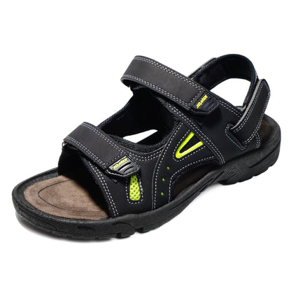 JOMIX Athletische Sandalen Herren Klettverschluss Sommer Rutschfest Flach Wandersandalen Outdoor Strand Reisen Trekking Wander