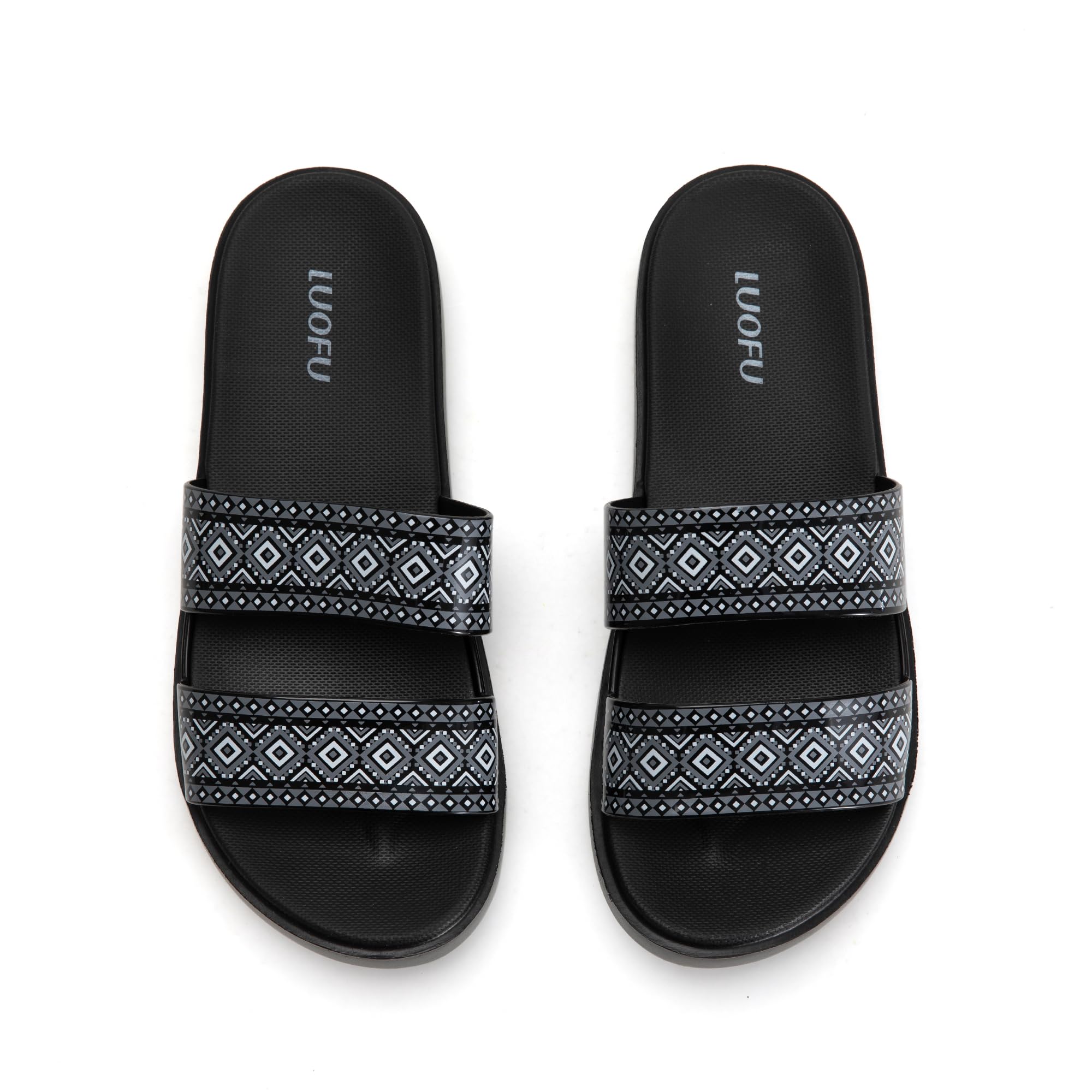 JOMIX Badeschuhe Damen - Sommer Badeschlappen Bequeme Rutschfeste Slipper Hausschuhe Leicht Badelatschen Indoor Outdoor