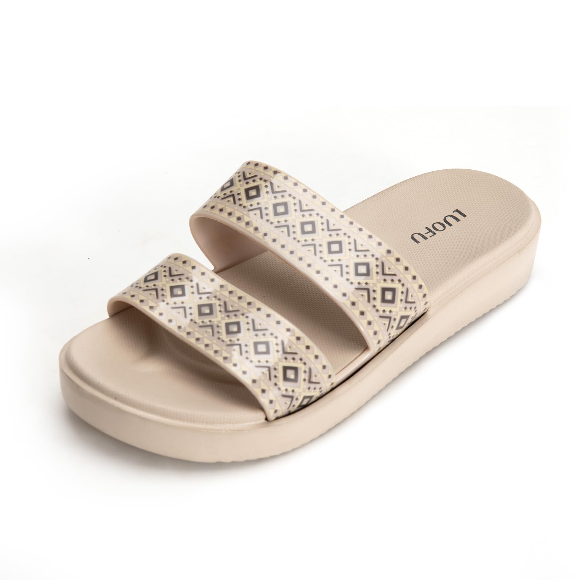 JOMIX Badeschuhe Damen - Sommer Badeschlappen Bequeme Rutschfeste Slipper Hausschuhe Leicht Badelatschen Indoor Outdoor