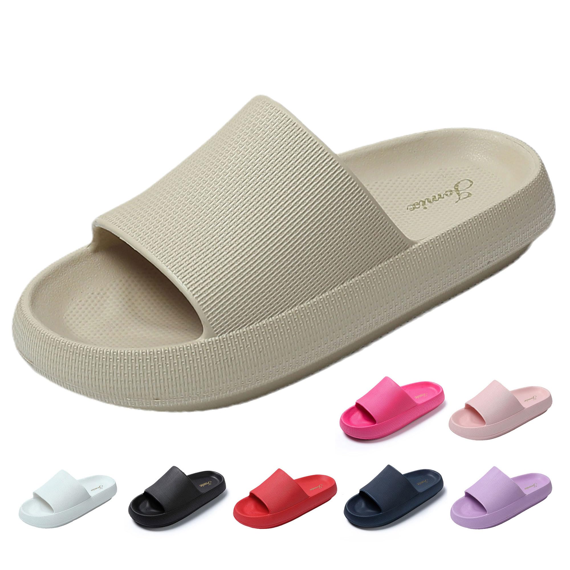 JOMIX Badeschuhe Damen Sommer Plateau Pantoletten EVA Badelatschen Leicht Sandalen für Strand