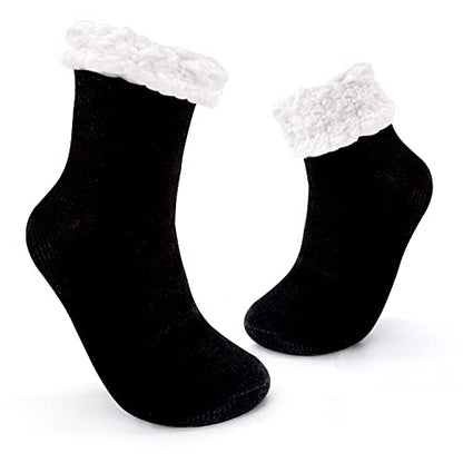 JOMIX Calze Antiscivolo Donna Invernali Calzini a Pantofole Imbottite Felpate Calzettoni Caldi