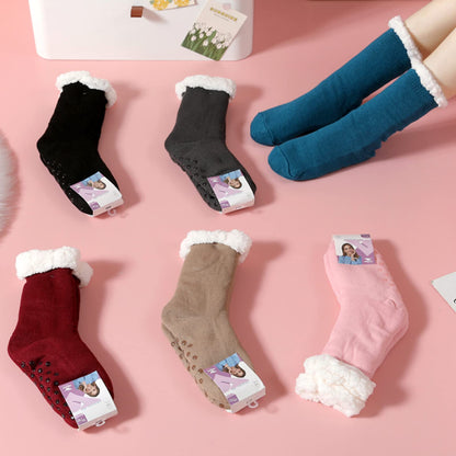 JOMIX Calze Antiscivolo Donna Invernali Calzini a Pantofole Imbottite Felpate Calzettoni Caldi