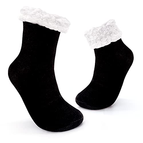 JOMIX Calze Antiscivolo Donna Invernali Calzini a Pantofole Imbottite Felpate Calzettoni Caldi