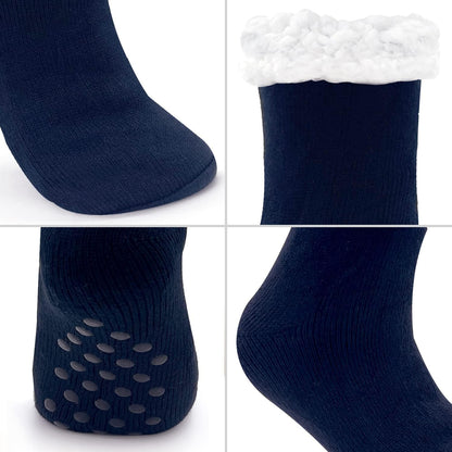 JOMIX Calze Antiscivolo Uomo Invernali Pantofole Calde Imbottite Felpate