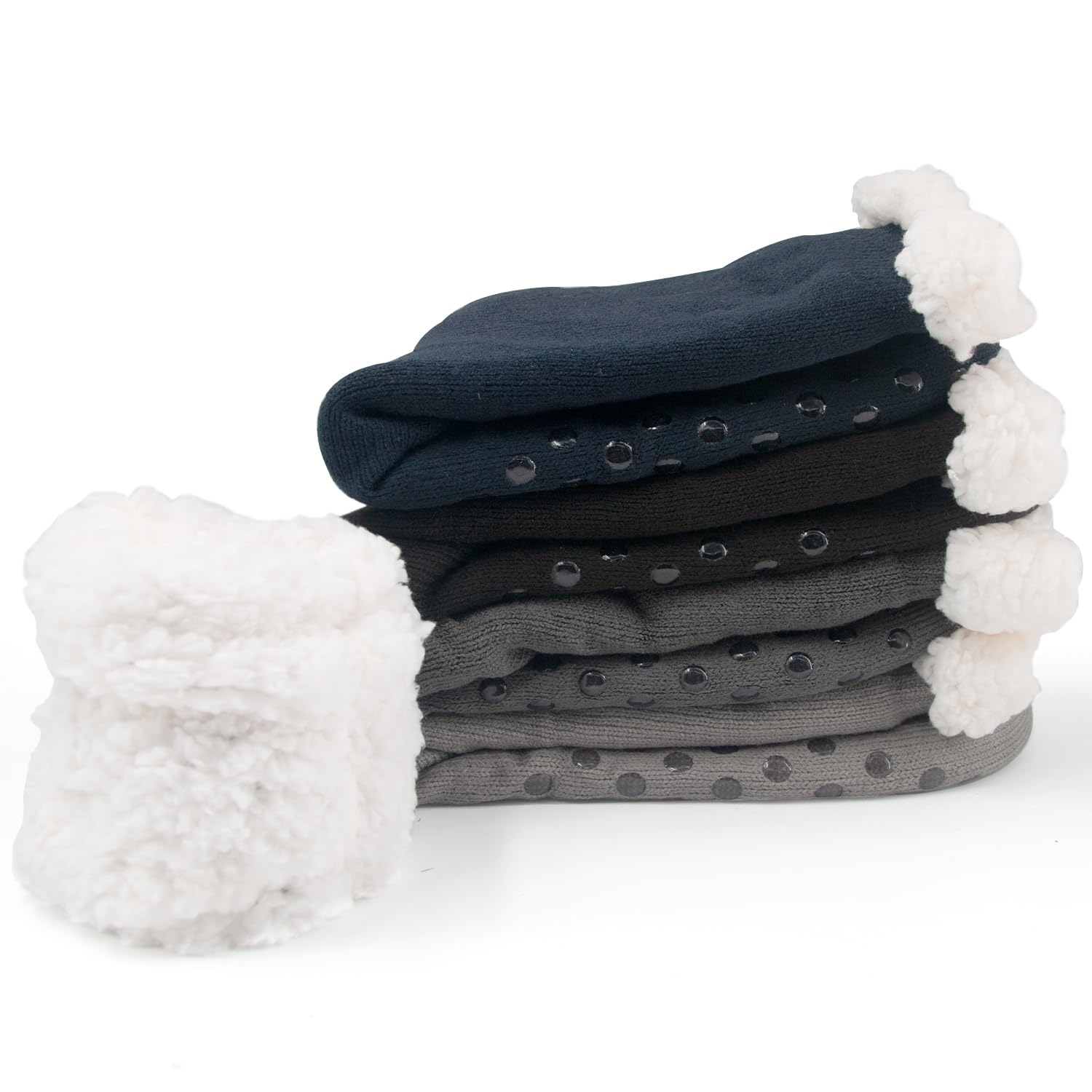 JOMIX Calze Antiscivolo Uomo Invernali Pantofole Calde Imbottite Felpate