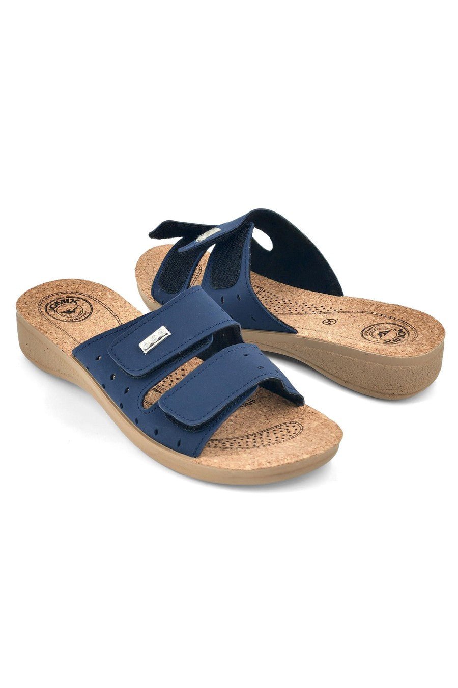 JOMIX Ciabatte Donna Estive Anatomiche a Fascia con Strappo Pantofole Zeppa Sughero Comode da Casa Mare Spiaggia Piscina TD2017