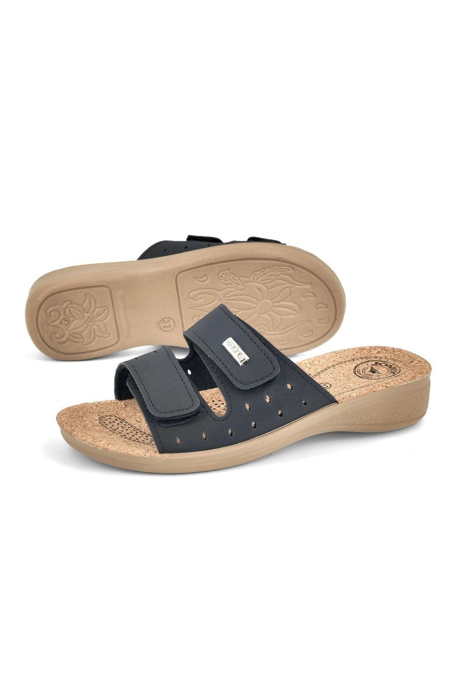 JOMIX Ciabatte Donna Estive Anatomiche a Fascia con Strappo Pantofole Zeppa Sughero Comode da Casa Mare Spiaggia Piscina TD2017