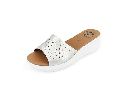 JOMIX Ciabatte Donna Estive Anatomiche Pantofole Zeppa Comode da Casa Made in Italy