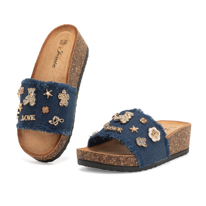 JOMIX Ciabatte Donna Estive Anatomiche Pantofole Zeppa Comode WCF250262