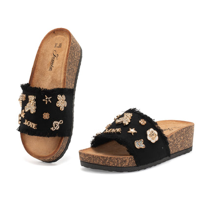 JOMIX Ciabatte Donna Estive Anatomiche Pantofole Zeppa Comode WCF250262