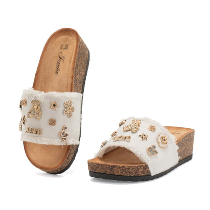 JOMIX Ciabatte Donna Estive Anatomiche Pantofole Zeppa Comode WCF250262