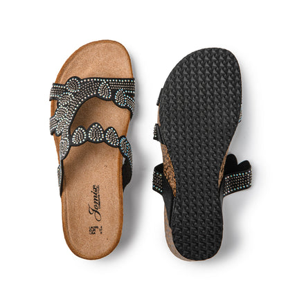 JOMIX Ciabatte Donna Estive Sandali Bassi Comodi Sughero Sintetico Pantofole SD9160