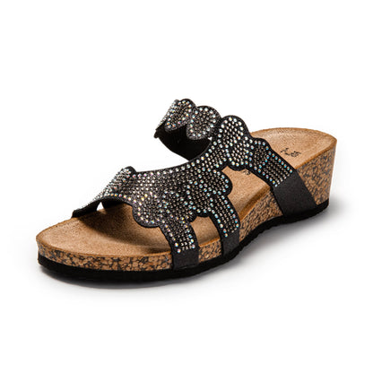 JOMIX Ciabatte Donna Estive Sandali Bassi Comodi Sughero Sintetico Pantofole SD9160