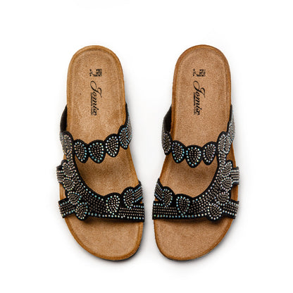 JOMIX Ciabatte Donna Estive Sandali Bassi Comodi Sughero Sintetico Pantofole SD9160