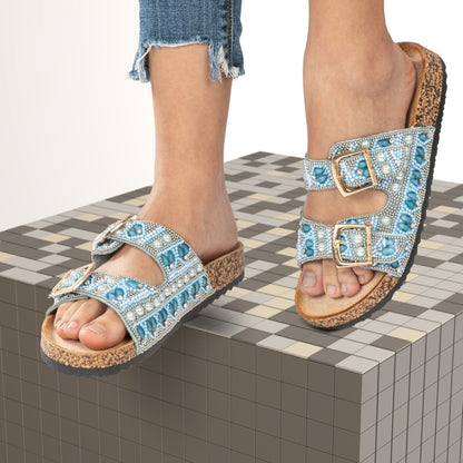 JOMIX Ciabatte Donna Estive Sandali Sughero Plantare Dobbia Fibbia Moda Pantofole WCF250215