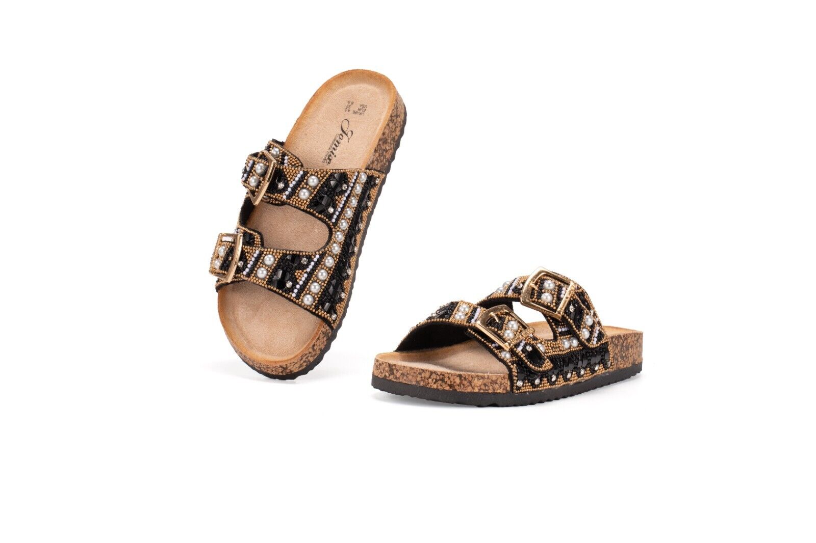 JOMIX Ciabatte Donna Estive Sandali Sughero Plantare Dobbia Fibbia Moda Pantofole WCF250215
