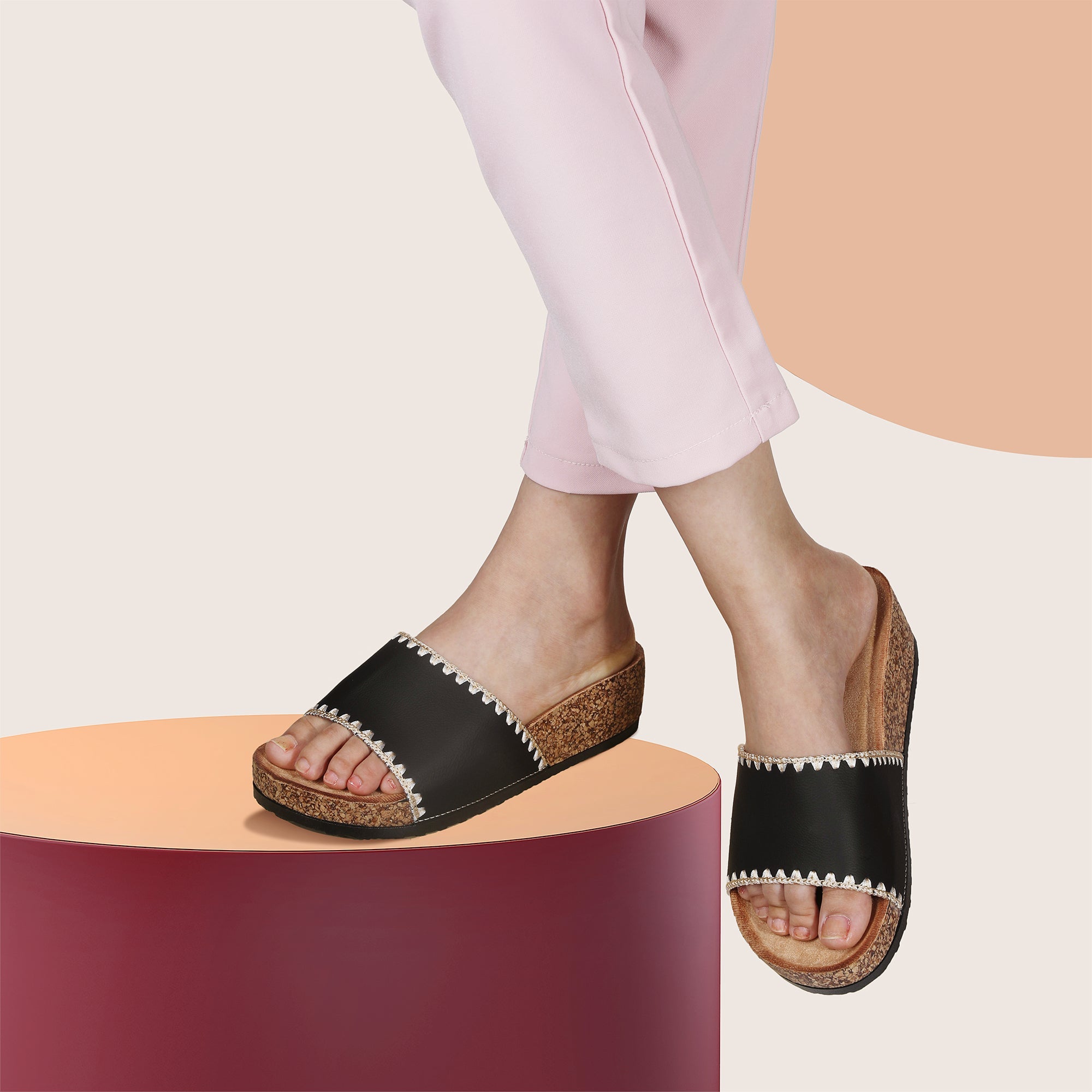 JOMIX Ciabatte Donna Estive Sughero Moda Sandali Antiscivolo Pantofole WCF250337