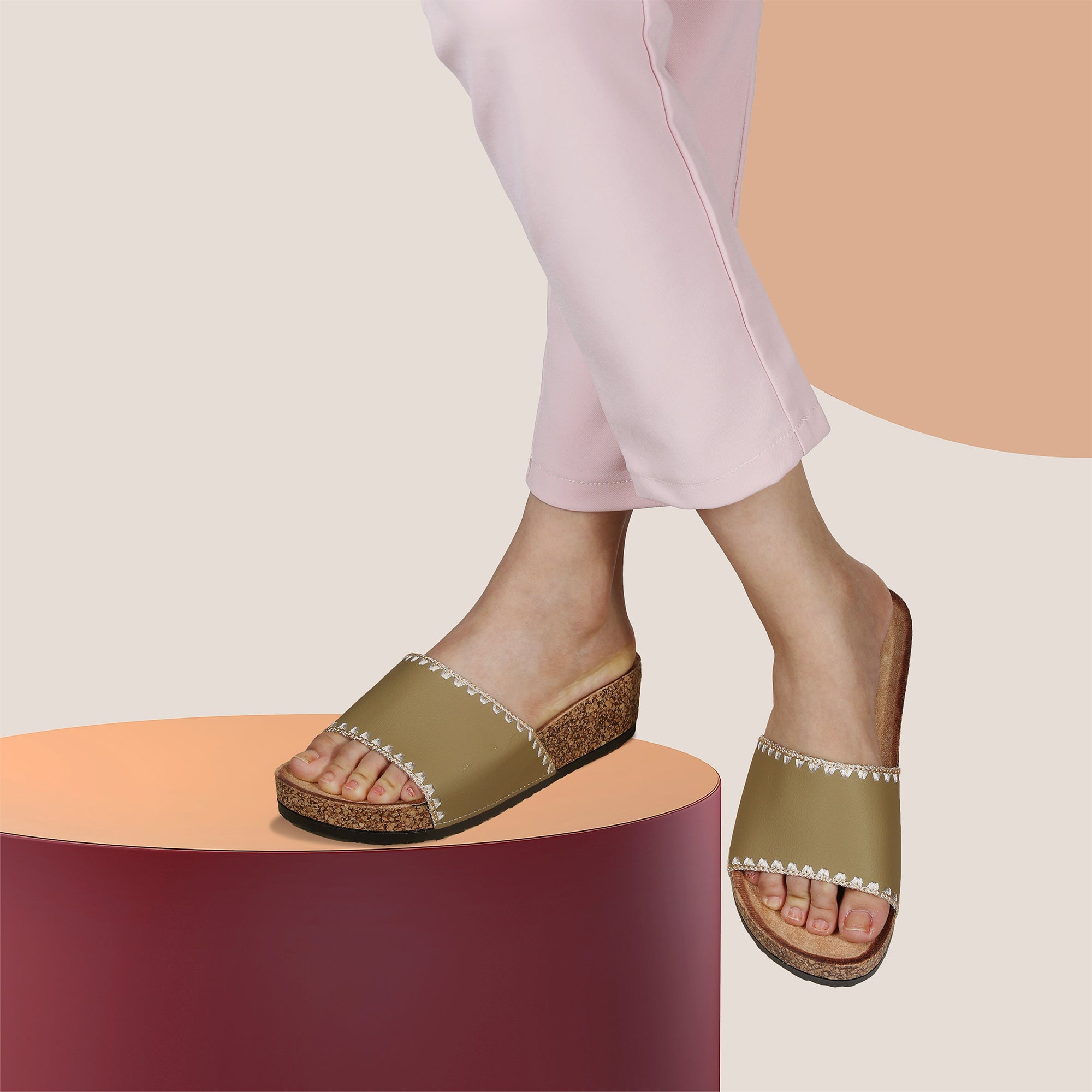 JOMIX Ciabatte Donna Estive Sughero Moda Sandali Antiscivolo Pantofole WCF250337
