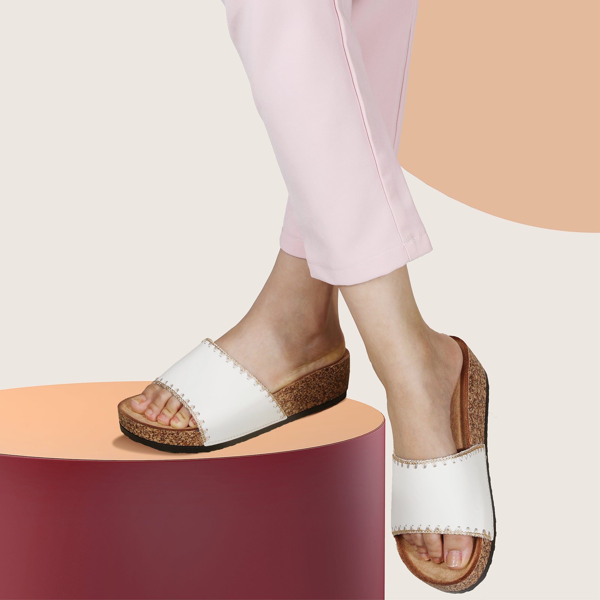 JOMIX Ciabatte Donna Estive Sughero Moda Sandali Antiscivolo Pantofole WCF250337