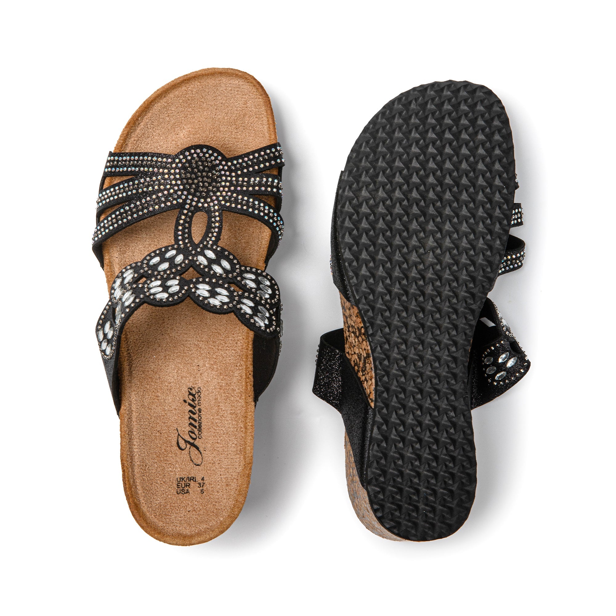 JOMIX Ciabatte Donna Estivi Elegante Suola Gomma Sughero Sintetico Pantofole SD9159