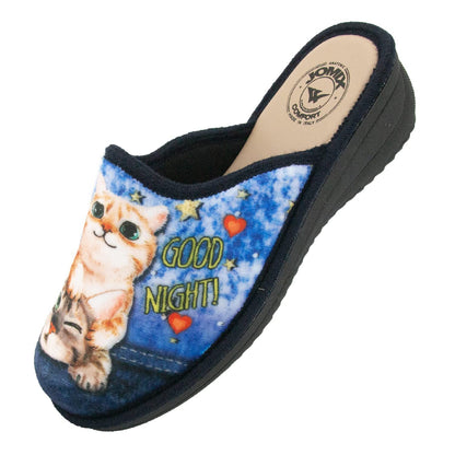 JOMIX Ciabatte Donna Gatti Chiuse con Zeppa Pantofole Anatomiche