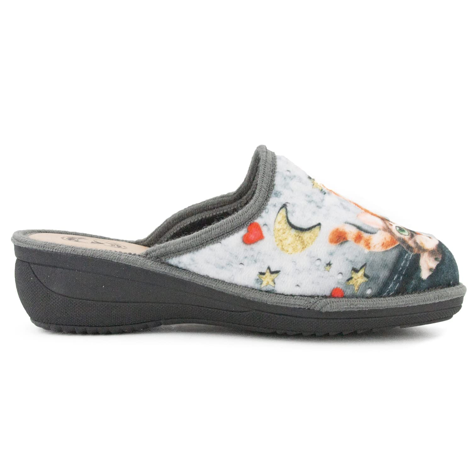 JOMIX Ciabatte Donna Gatti Chiuse con Zeppa Pantofole Anatomiche