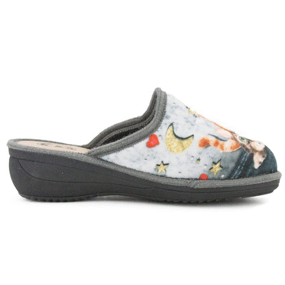 JOMIX Ciabatte Donna Gatti Chiuse con Zeppa Pantofole Anatomiche