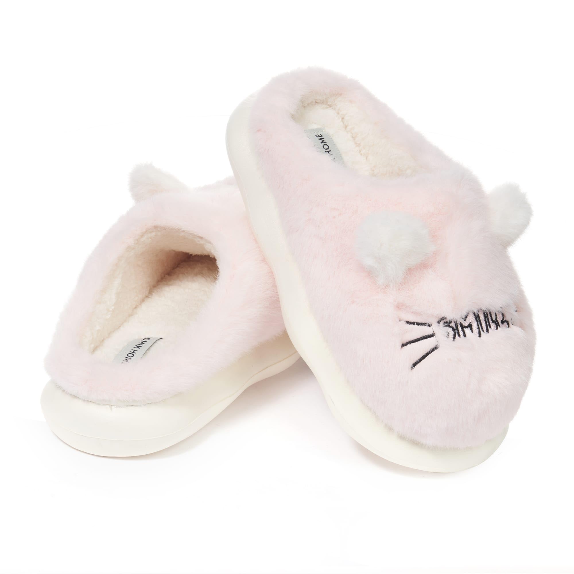 JOMIX Ciabatte Donna Invernali da Casa Pantofole Pelose Calde Flat Termiche Comode e Morbide