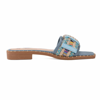 JOMIX Ciabatte Estive da Donna a Punta Quadrata Eleganti Pantofole Piatte WFC250364