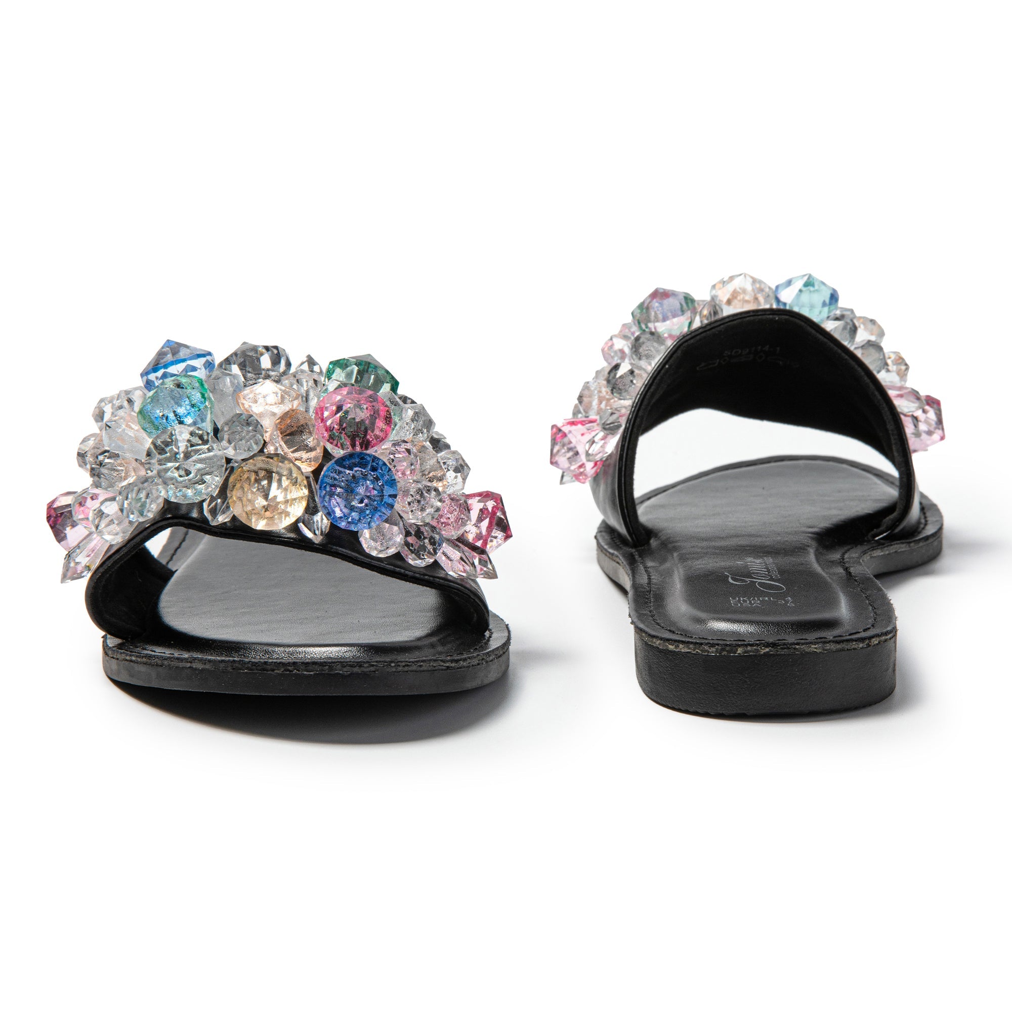 JOMIX Ciabatte Estive da Donna con Strass Moda Pantofole da casa all'aperto
