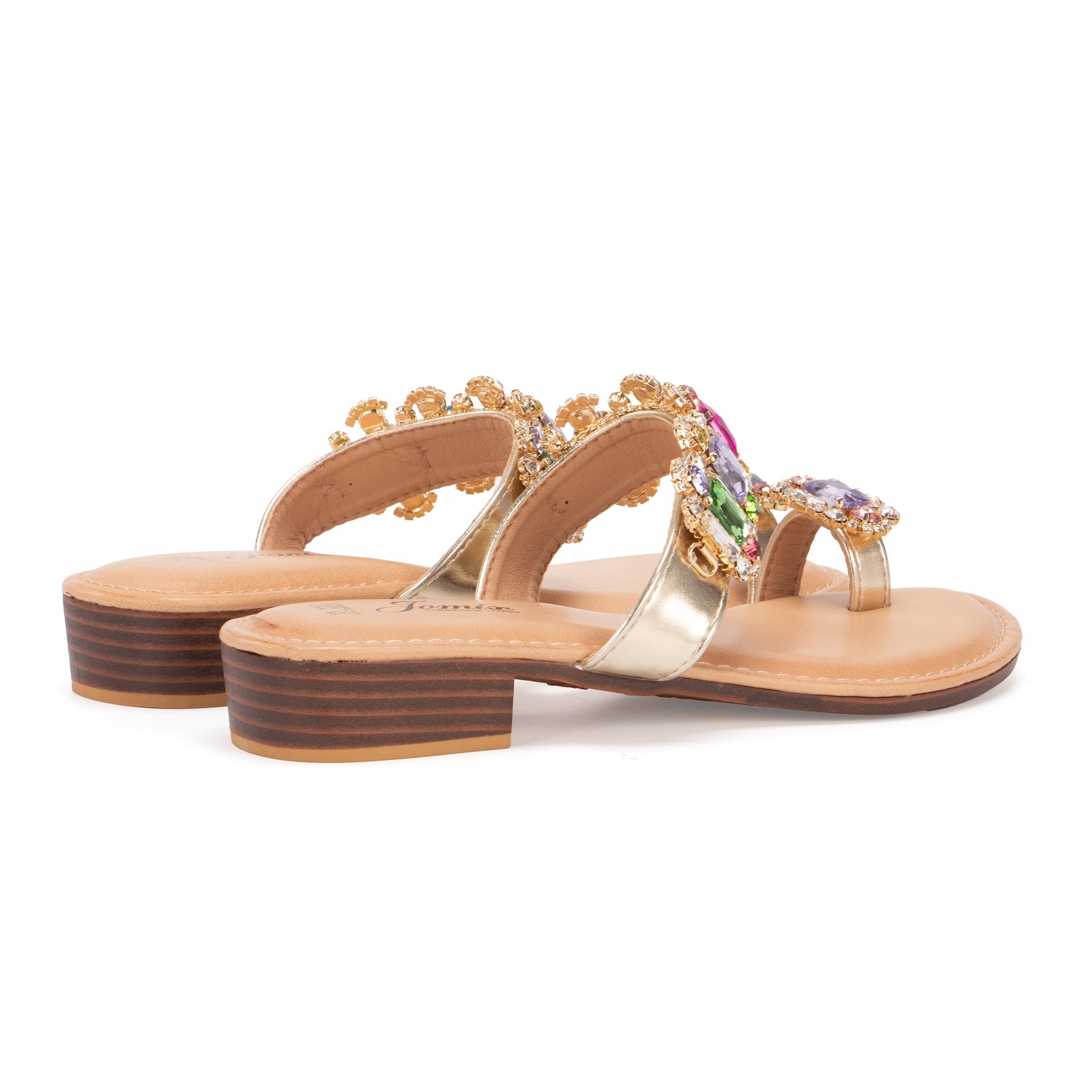 JOMIX Ciabatte estive da donna con strass Pantofole alla moda WFC250234