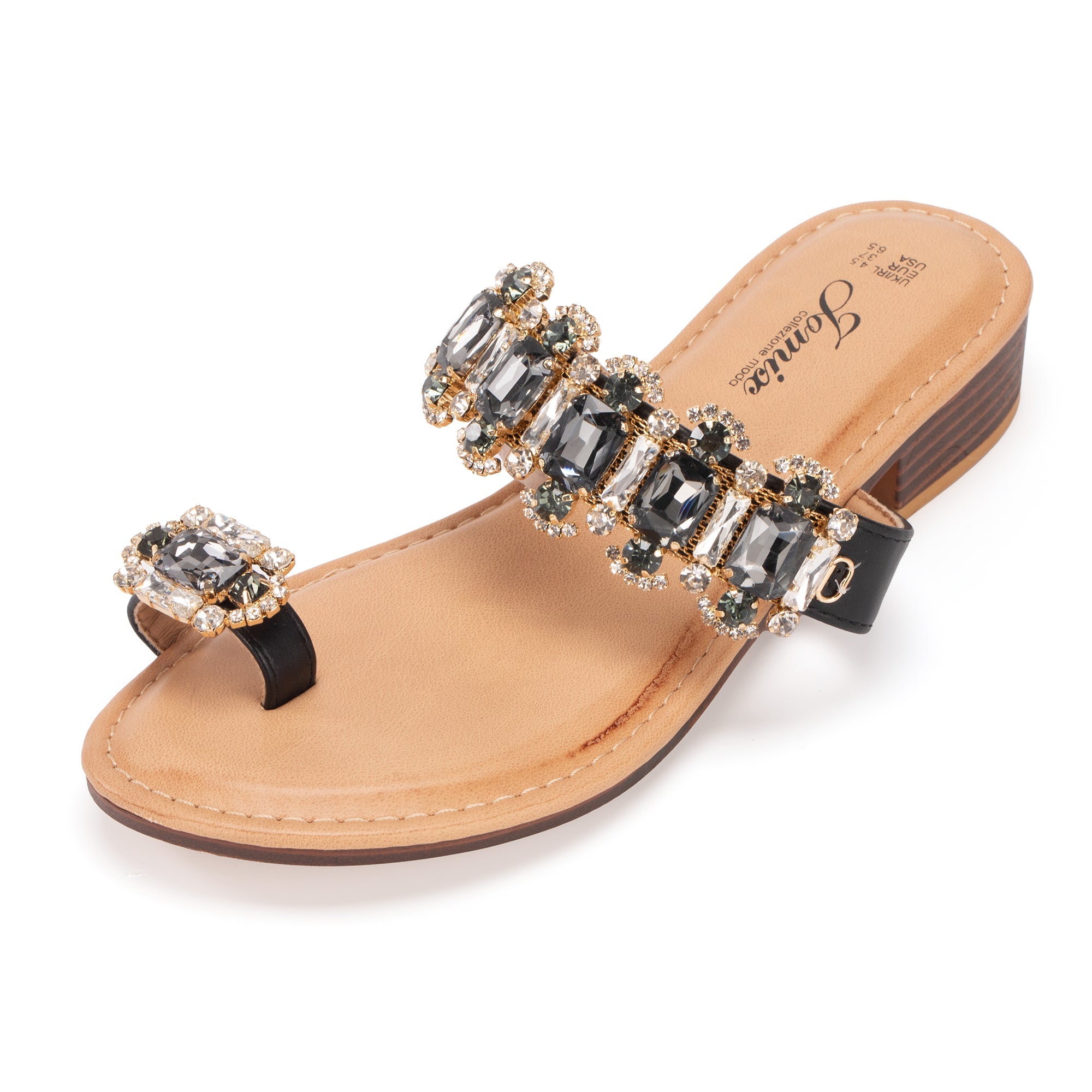 JOMIX Ciabatte estive da donna con strass Pantofole alla moda WFC250234
