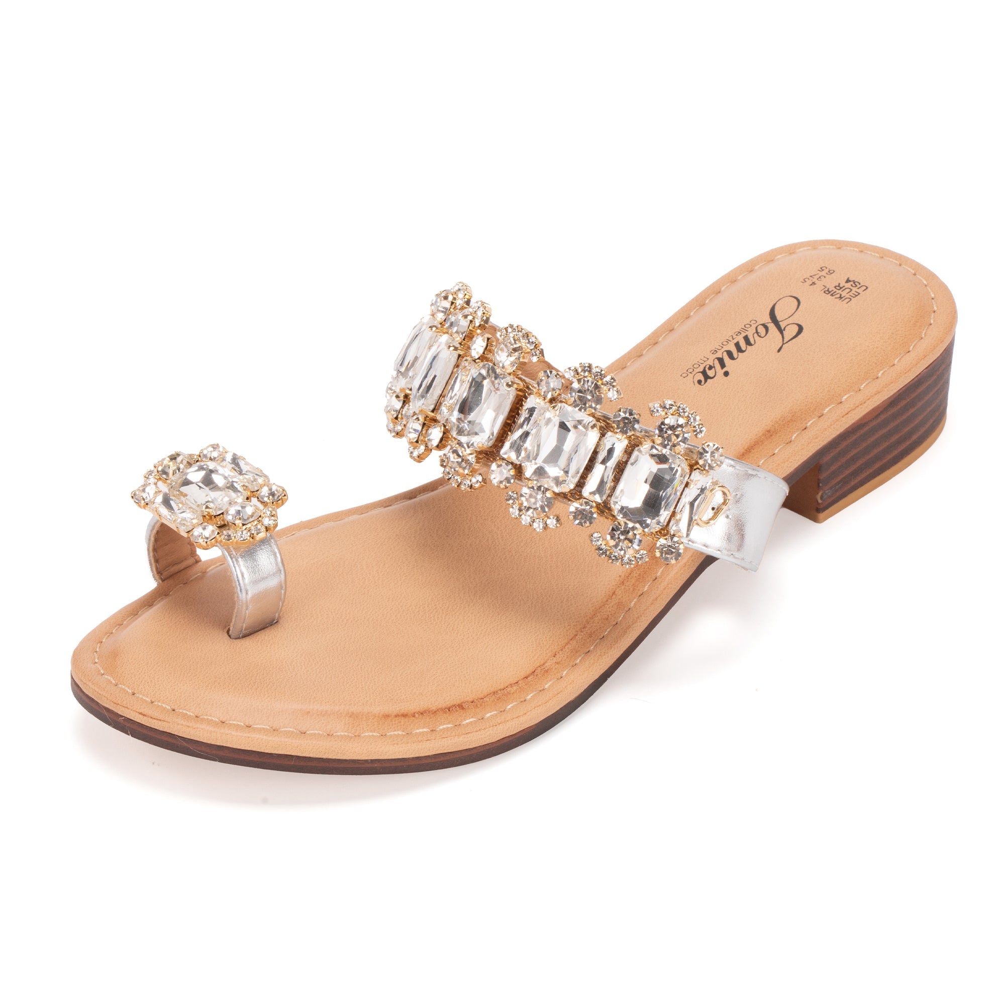 JOMIX Ciabatte estive da donna con strass Pantofole alla moda WFC250234