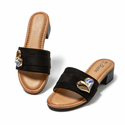 JOMIX Ciabatte Estive da Donna con Tacco Alto Pantofole Eleganti e Confortevoli WWC250244