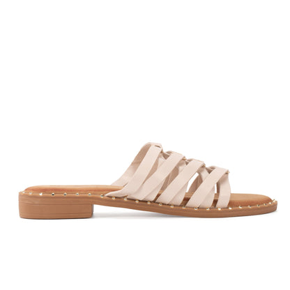 JOMIX Ciabatte Estive da Donna in Pelle Pantofole da Spiaggia Eleganti Morbide e Antiscivolo Cuscino Resistente All'usura Facile da Pulire WFC250362