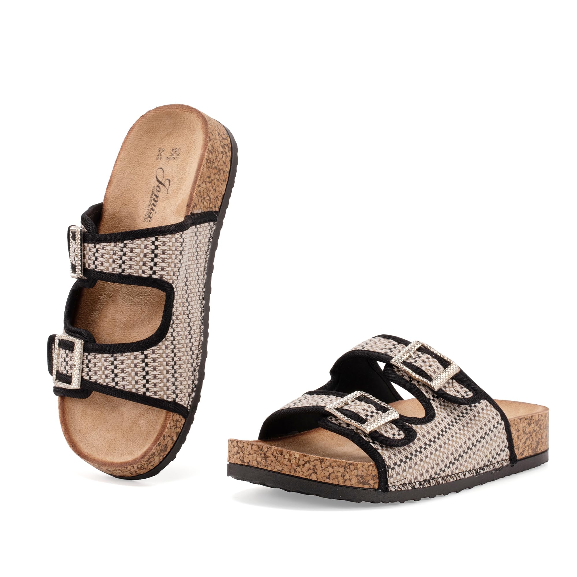 JOMIX Ciabatte Estive da Donna Suola in Sughero Punta Aperta Comfort Antiscivolo con Supporto per l'arco Plantare WCF250329