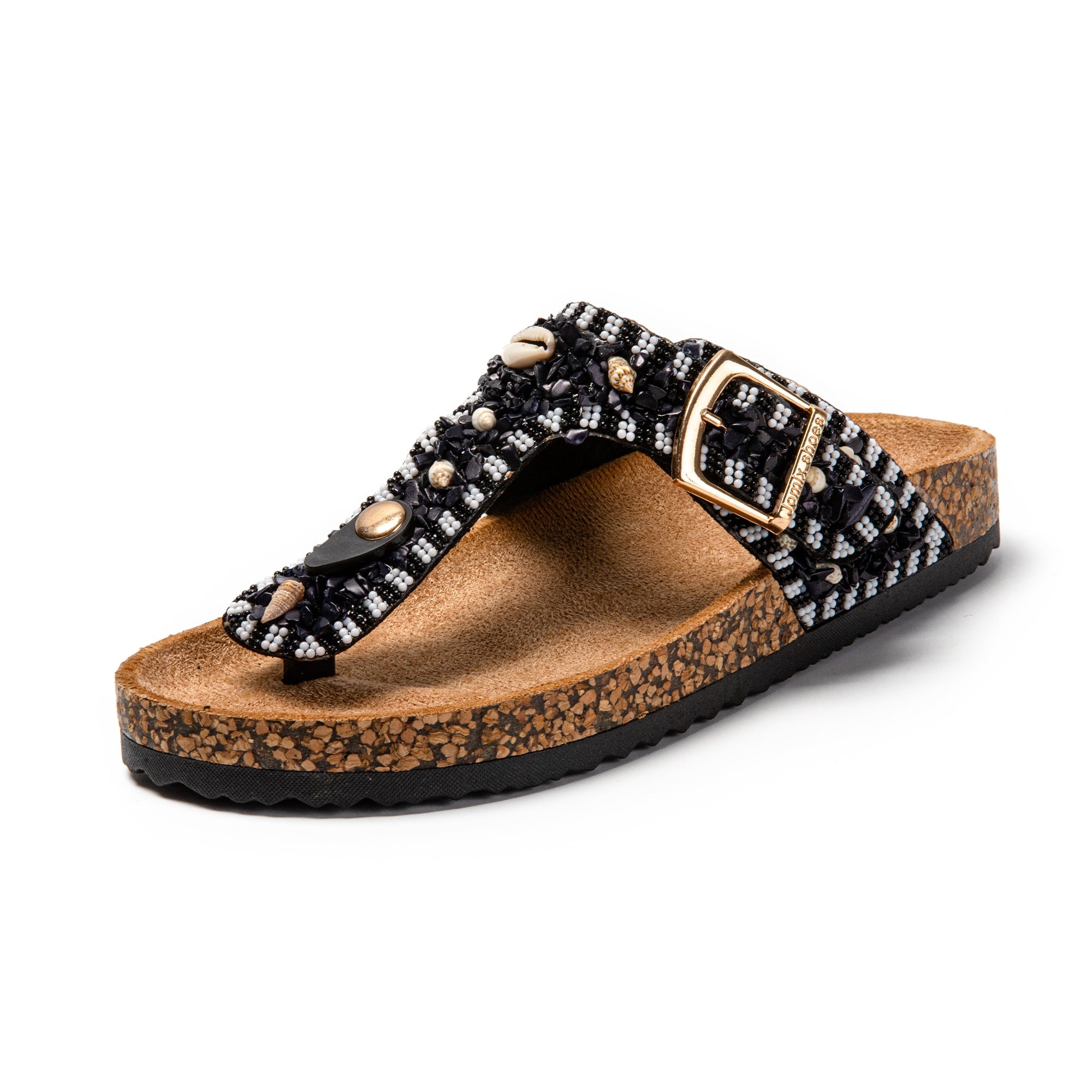 JOMIX Ciabatte Infradito Donna in Sughero, Pelle Sandali Uomo Estive Eleganti SD9162