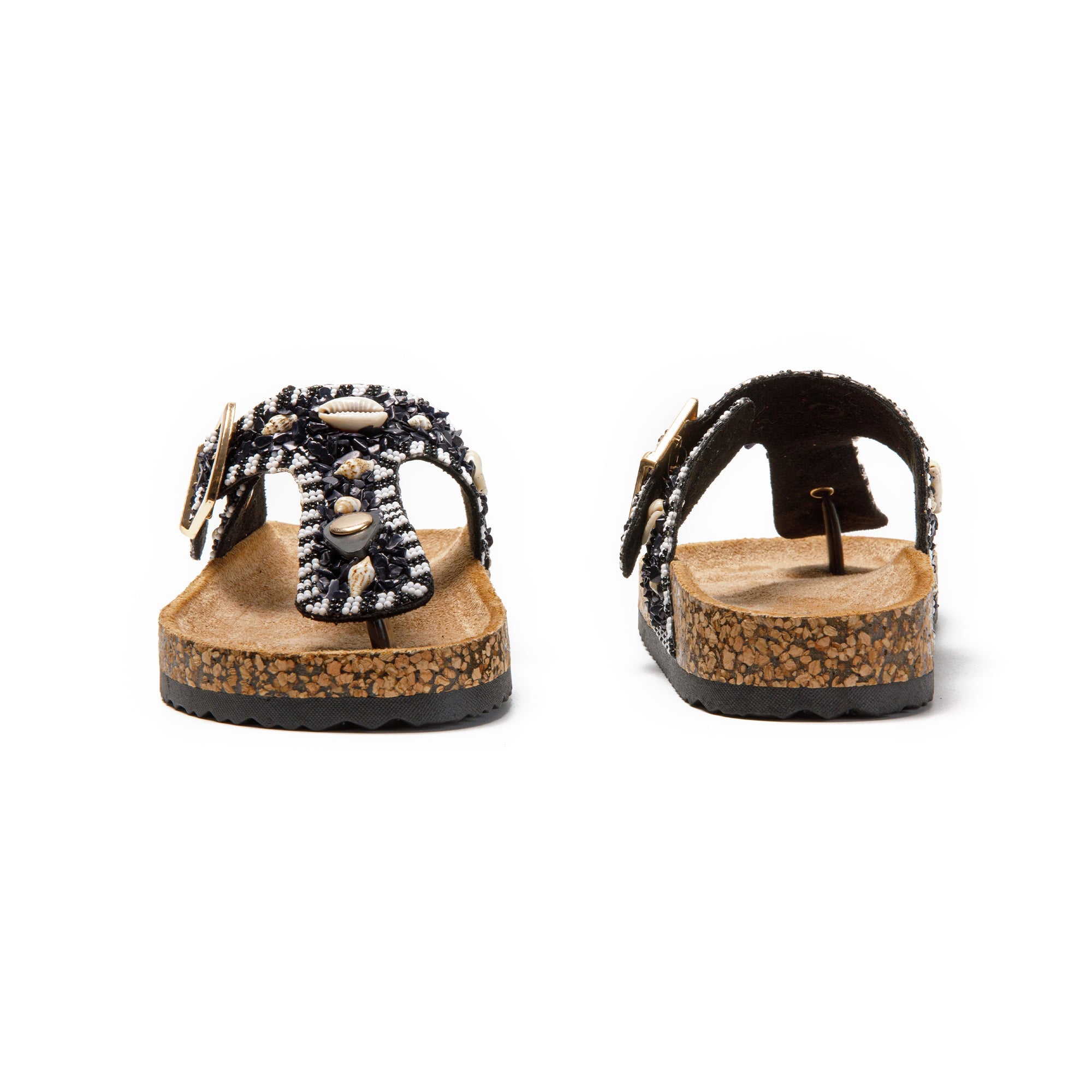 JOMIX Ciabatte Infradito Donna in Sughero, Pelle Sandali Uomo Estive Eleganti SD9162