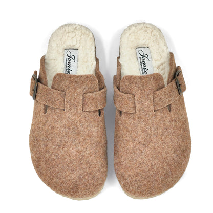 JOMIX Ciabatte Sabot Donna Invernali Pantofole Eleganti Calde con Pelliccia Sintetica