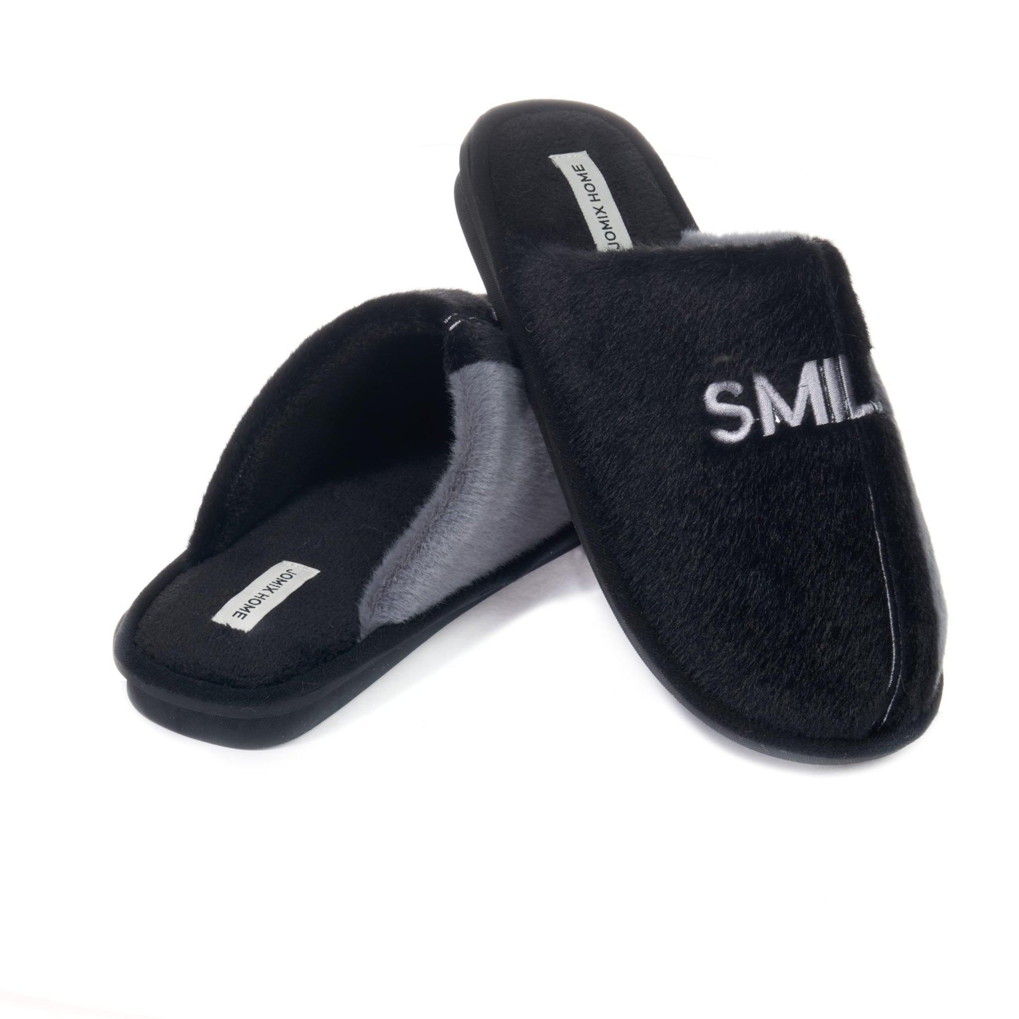 JOMIX Ciabatte Uomo Invernali da Casa Pantofole Pelose Calde Flat Termiche Comode e Morbide