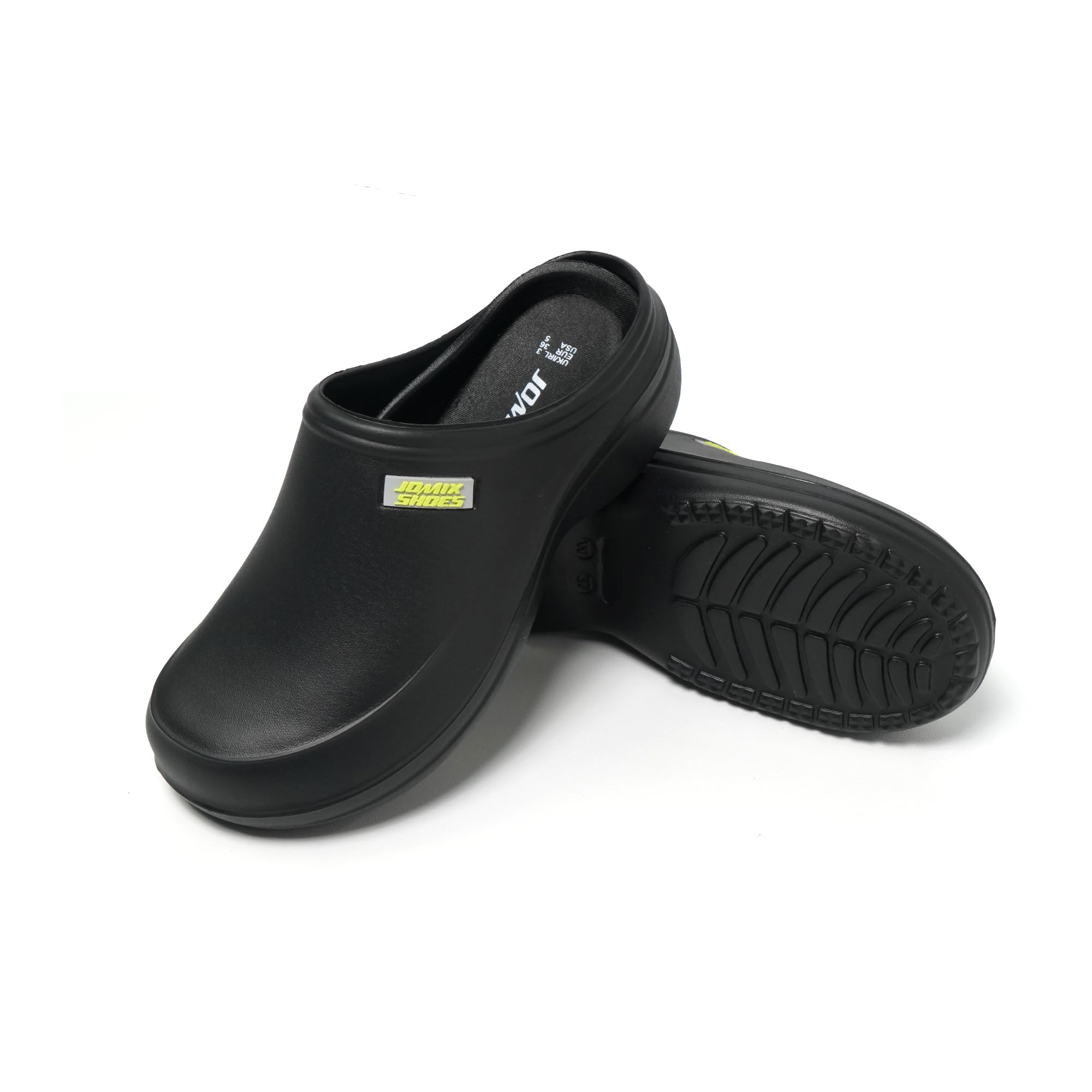 JOMIX Clogs Damen mit Fußbett Pantoletten Berufsschuhe Orthopädische Kochschuhe Bequeme Sanitär - Clogs Medizinische Gartenschuhe Gesundheitsschuhe