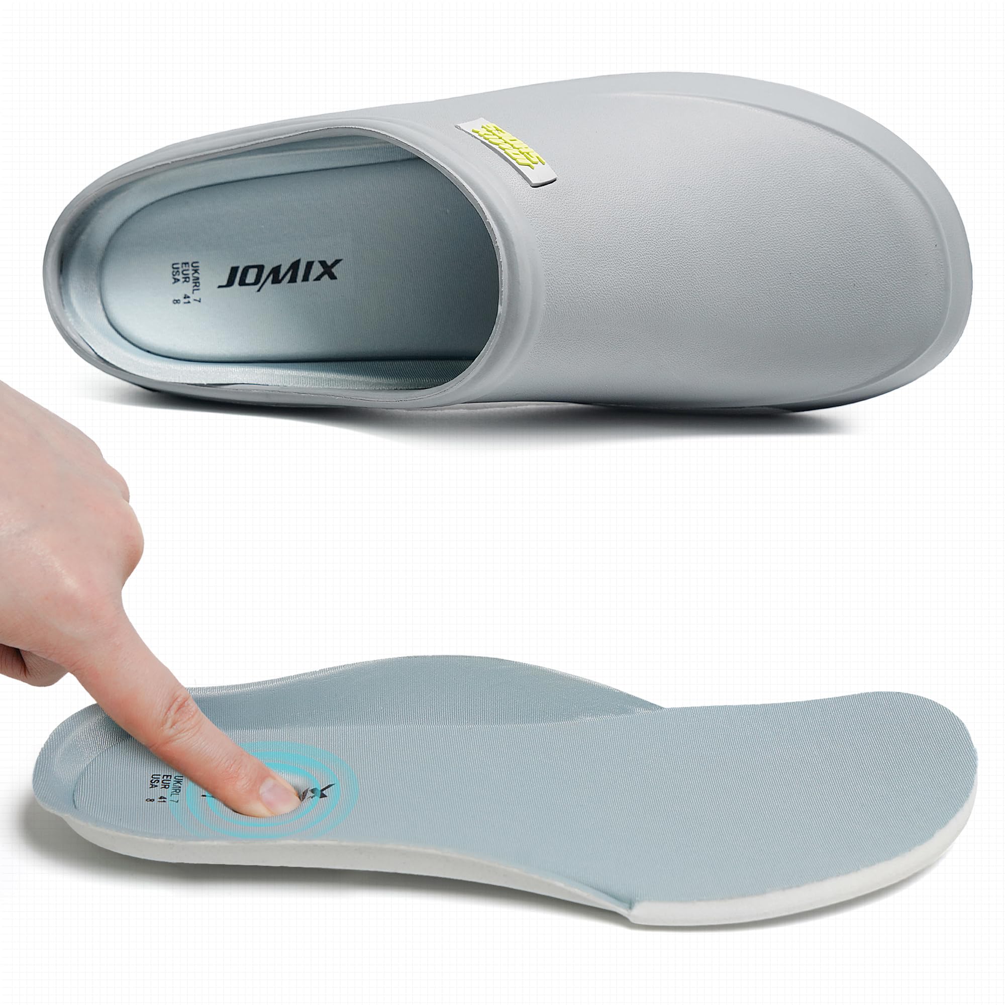 JOMIX Clogs Herren Pantoletten Sommer Gartenschuhe Leichte Medizinische Arbeitsschuhe kochschuhe Rutschfest Gummi Gartenclogs Elegant Sanitär Hausschuhe Leichte EVA Slipper